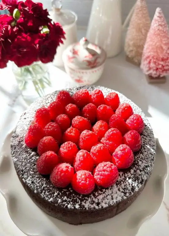 Flourless Chocolate Raspberry Cake