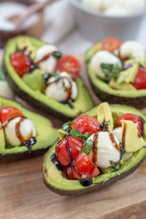 Fresh Caprese Stuffed Avocados