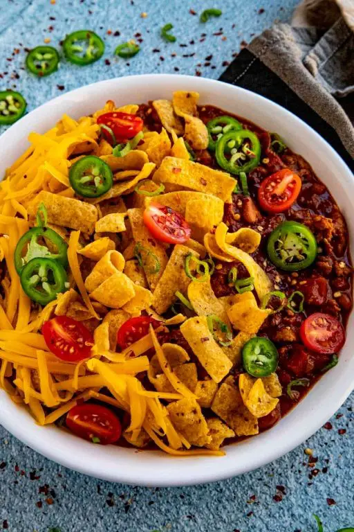 Frito Taco Pie with Corn and Bell Peppers