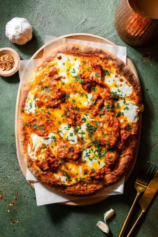 Garlic Butter Naan Pizza