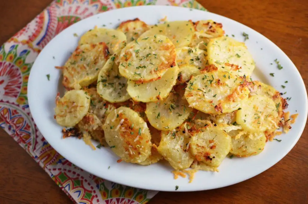 Garlic Parmesan Grilled Potato Rounds