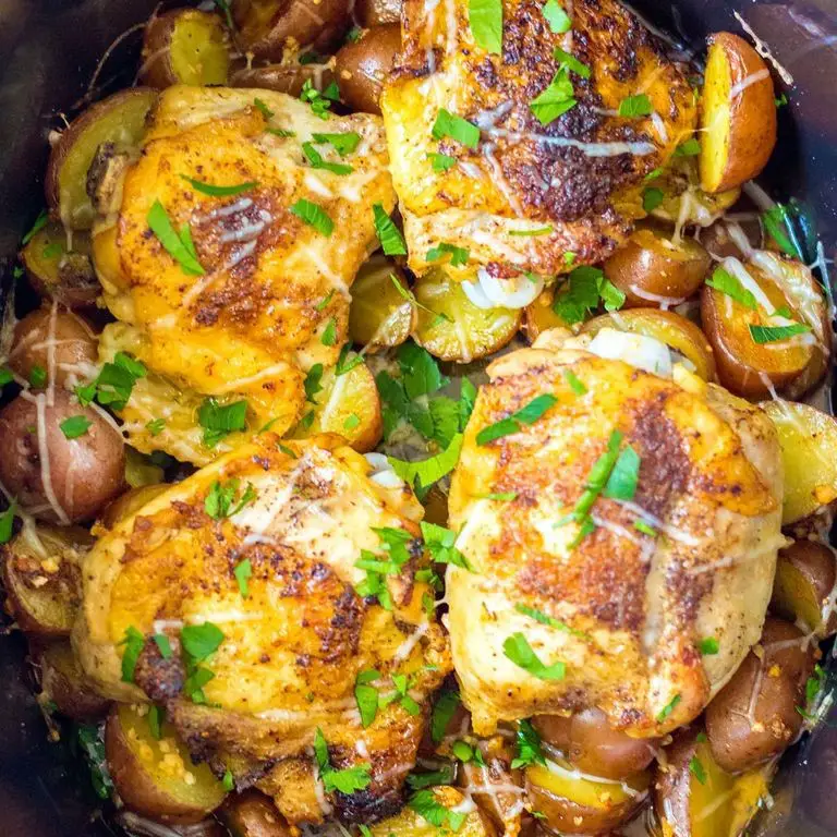 Garlic Parmesan Slow Cooker Chicken Breast