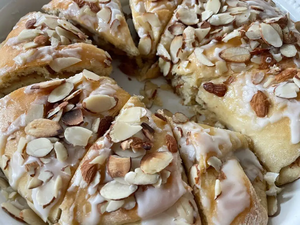 Glazed Almond Paste Coffee Cake