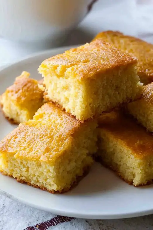 Golden Cornbread Using Buttermilk for a Soft Texture
