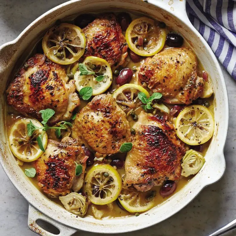Greek Chicken Thighs with Artichokes and Lemon