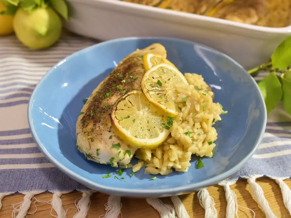 Greek Lemon Chicken with Orzo