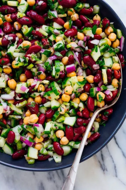 Greek-Style Kidney Bean Salad with Olives