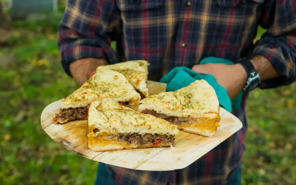Grilled Campfire Pizza with Fresh Herbs