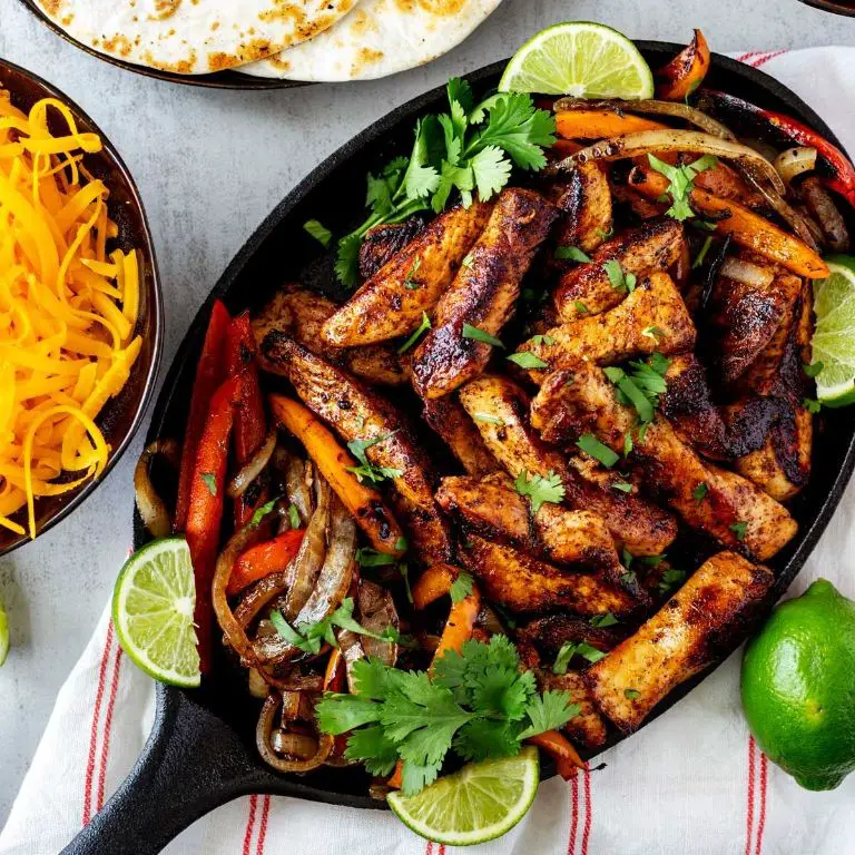 Grilled Chicken Fajitas on Blackstone