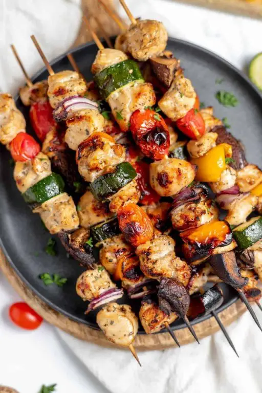 Grilled Chicken Skewers with Worcestershire Glaze