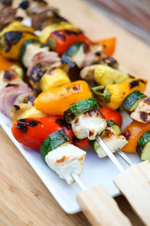 Grilled Chicken and Veggie Skewers