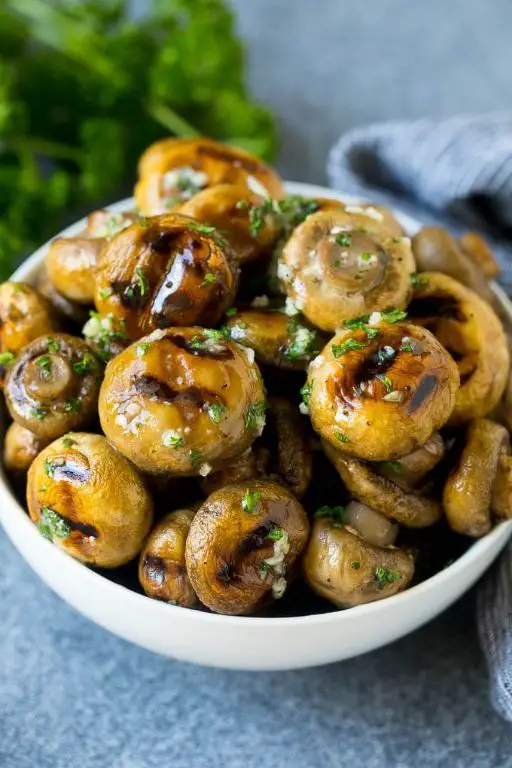 Grilled Garlic Butter Mushrooms