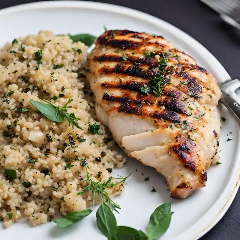 Grilled Lemon Herb Chicken with Quinoa