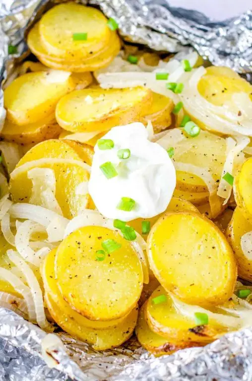 Grilled Potato and Onion Foil Packets