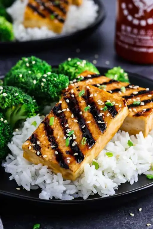Grilled Tofu with Sesame Glaze