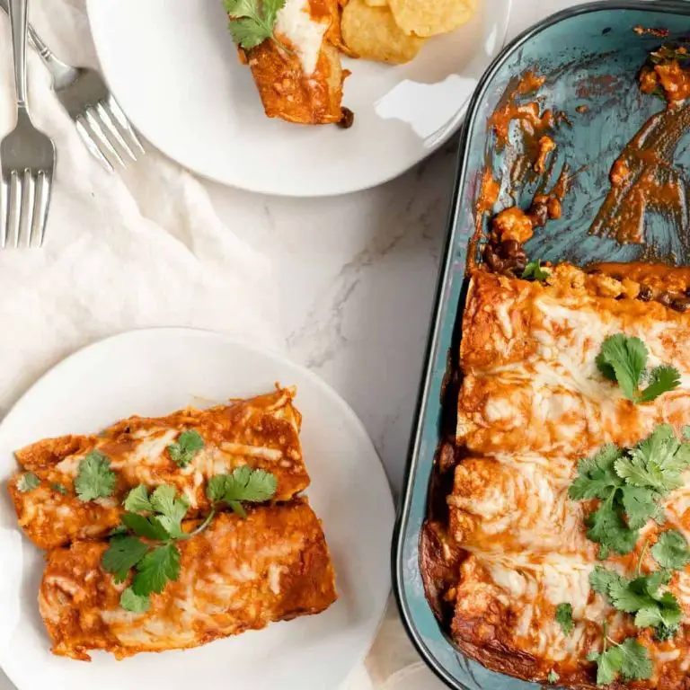 Ground Chicken and Black Bean Enchiladas