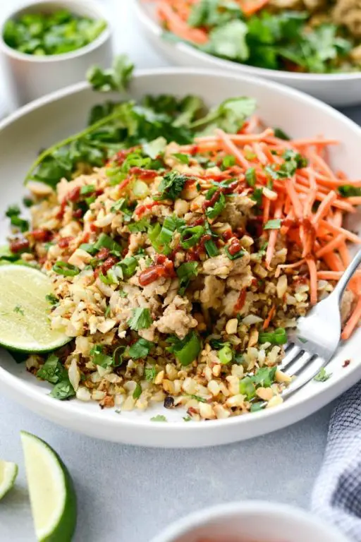 Ground Chicken and Cauliflower Rice Bowl