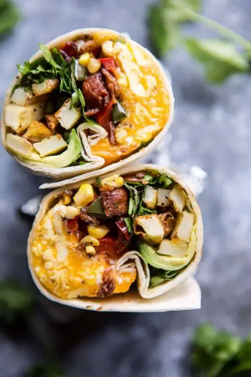 Guacamole Breakfast Burritos