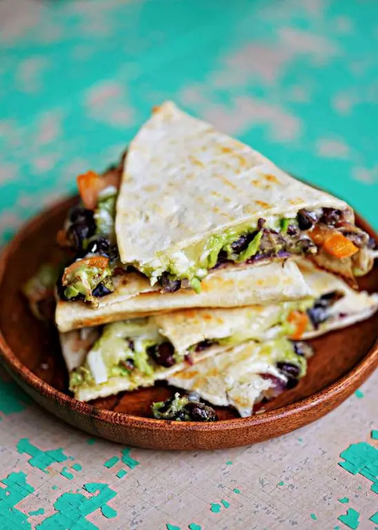 Guacamole and Black Bean Quesadillas