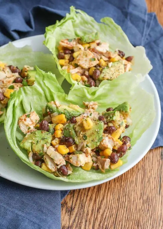 Guacamole and Chicken Lettuce Wraps