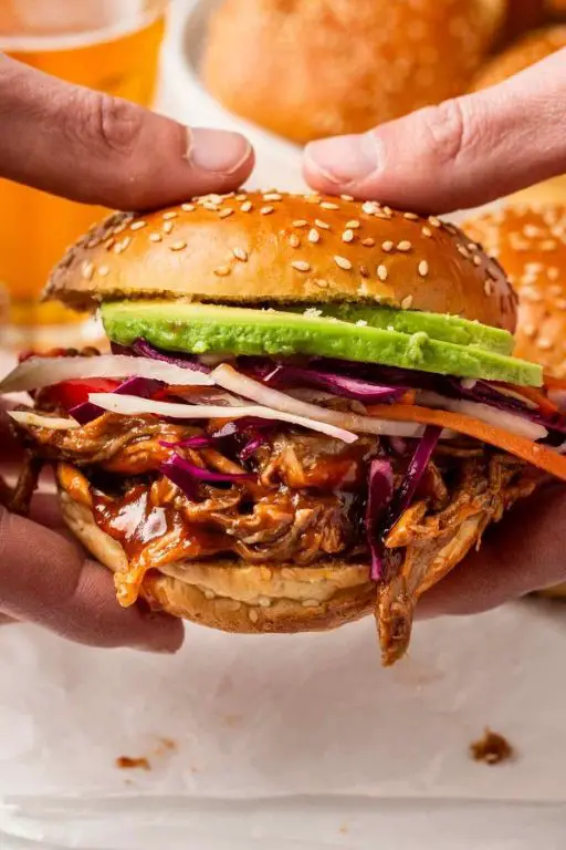 Guacamole-Topped Pulled Pork Sandwiches