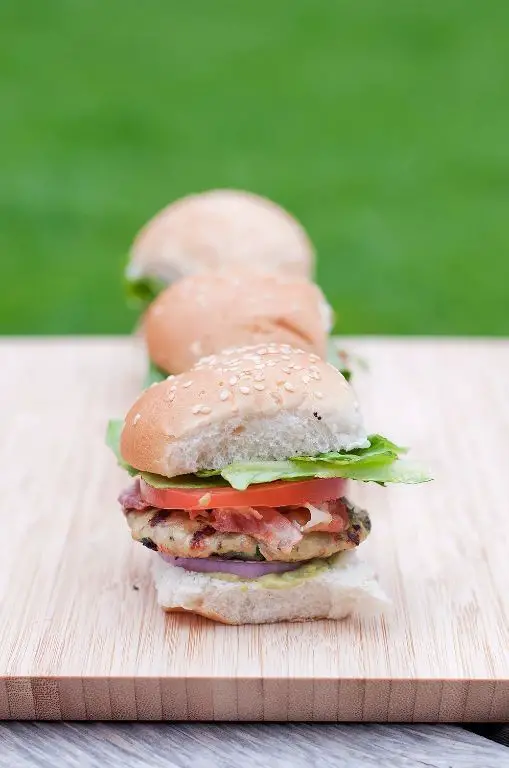 Guacamole-Topped Turkey Sliders