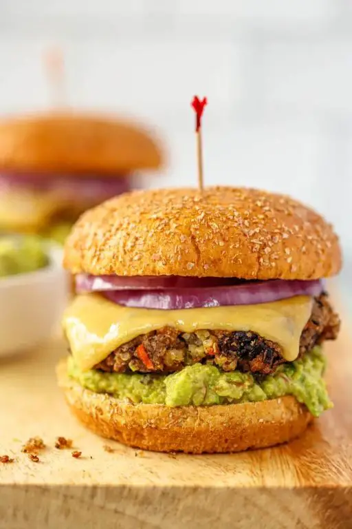 Guacamole-Topped Veggie Burgers