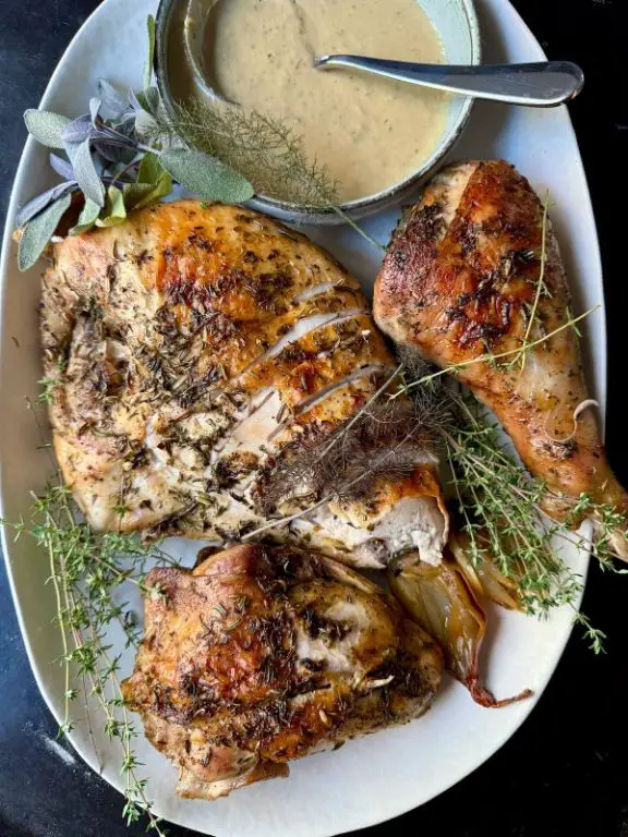 Herb-Roasted Turkey with Worcestershire Baste