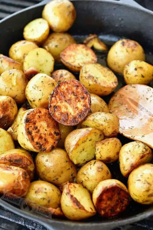 Herbed Butter Grilled Potato Halves