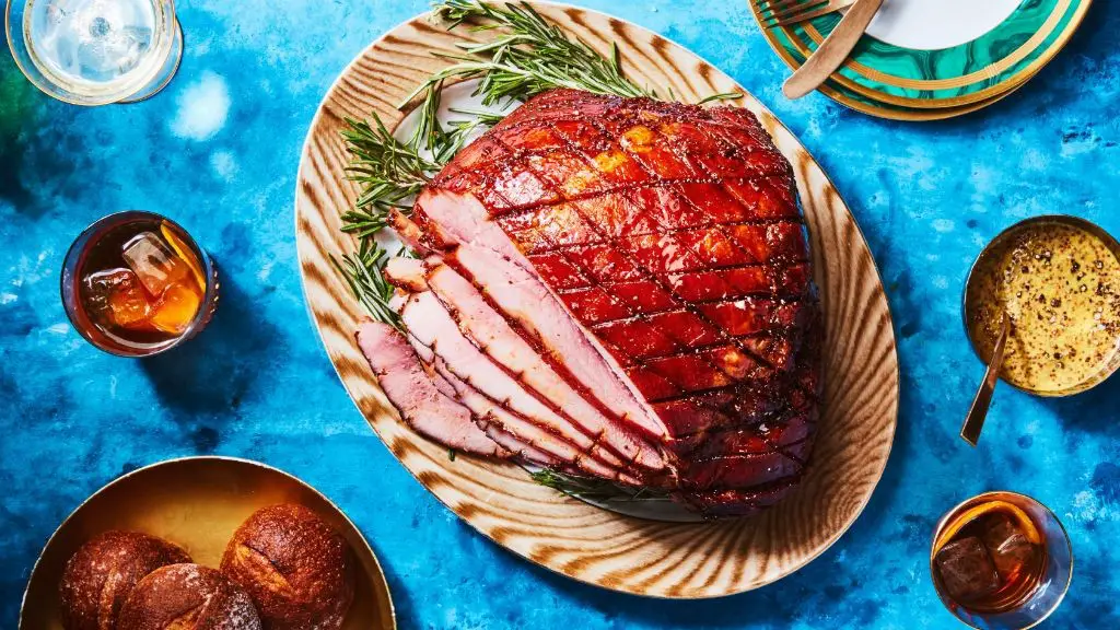 Honey Glazed Ham with Brown Sugar Mustard Sauce
