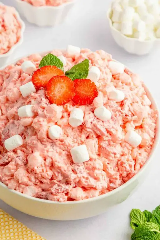 Jell-O Salad with Fruit and Marshmallows