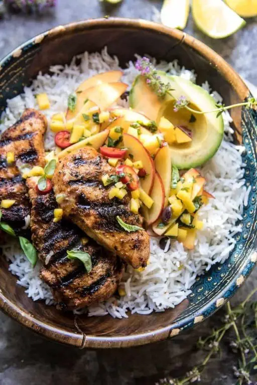 Jerk Chicken Barb with Mango Salsa