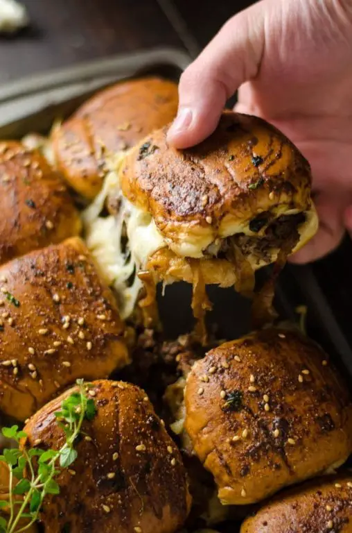Juicy Beef and Onion Sliders