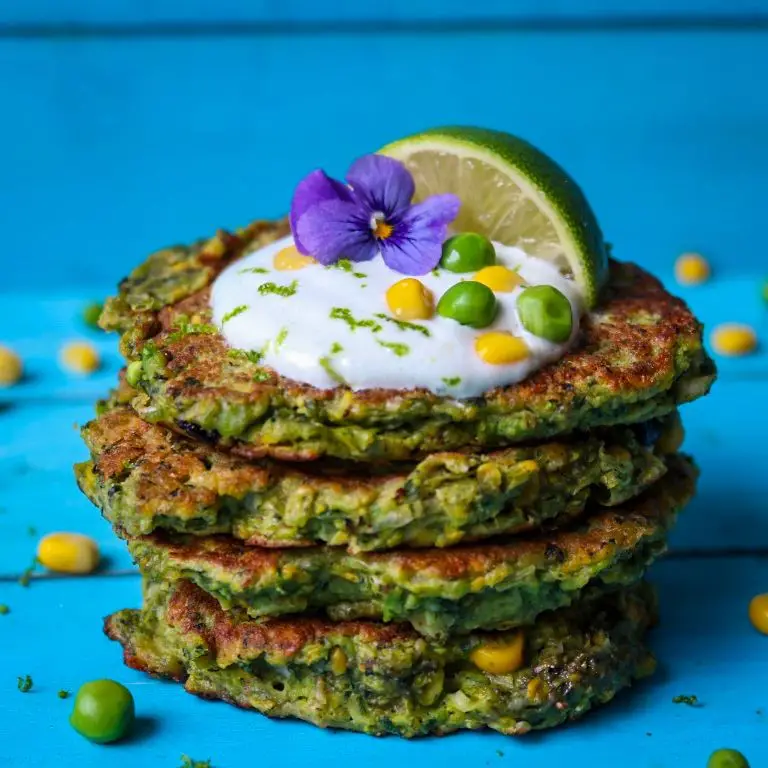Kale and Sweet Corn Breakfast Pancakes