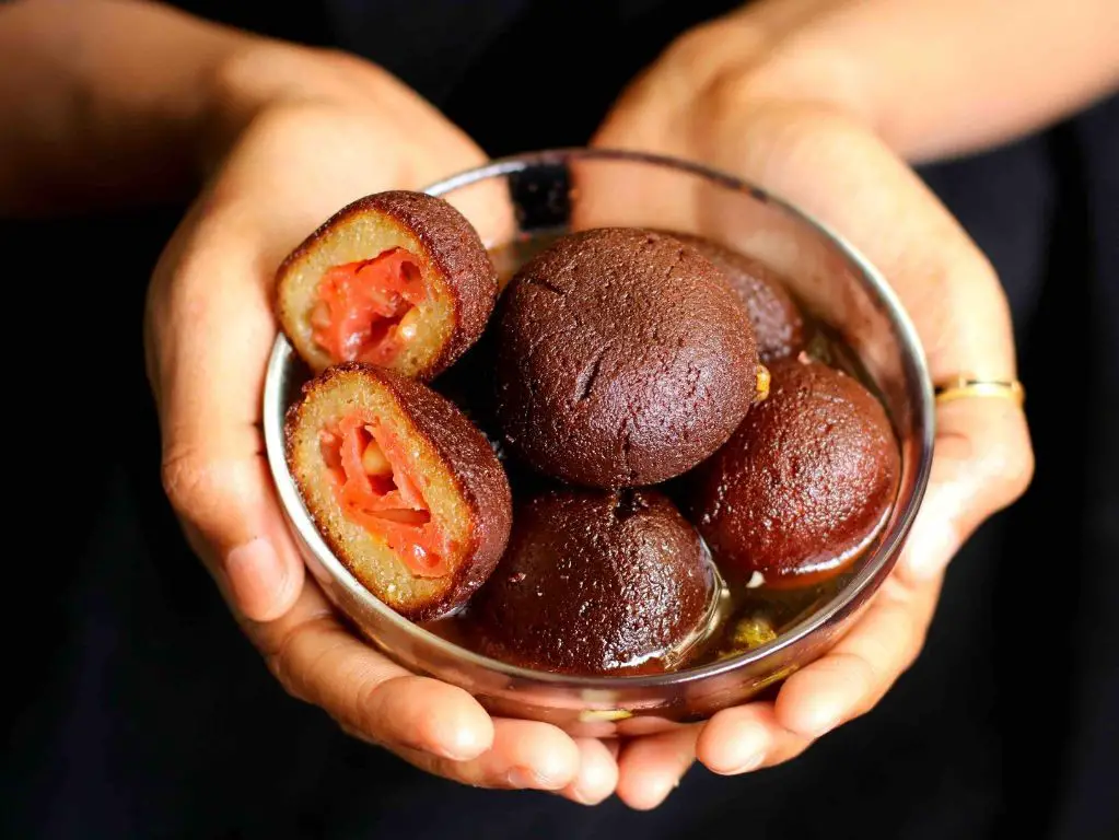 Khoya-Filled Gulab Jamun