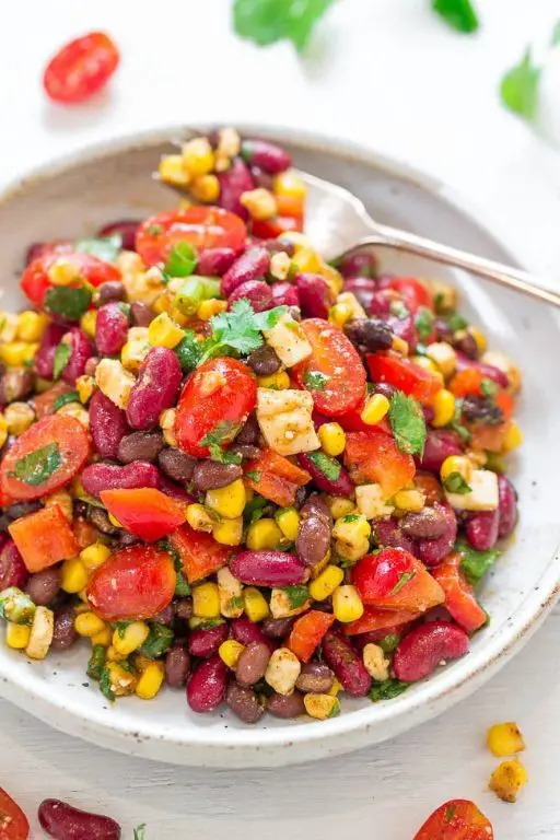 Kidney Bean Salad with Sweet Corn and Bell Peppers