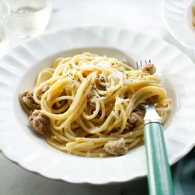 Kielbasa Pasta Carbonara