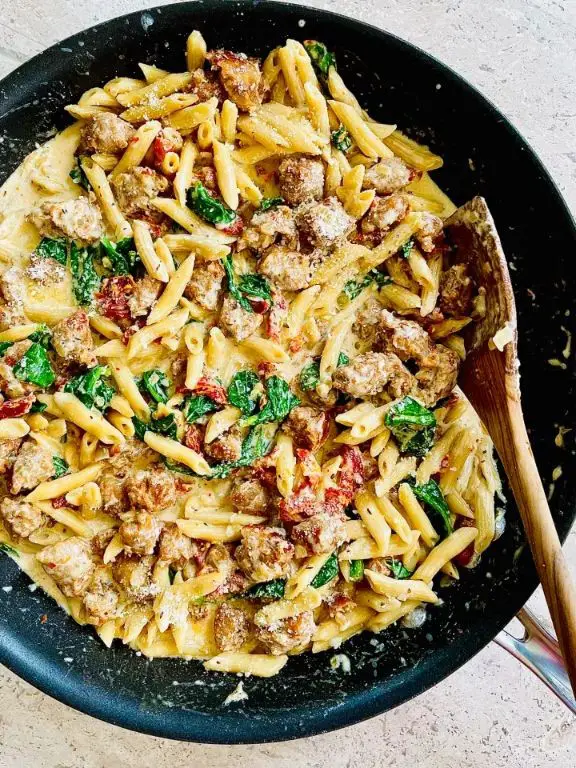 Kielbasa Pasta with Sun-Dried Tomatoes