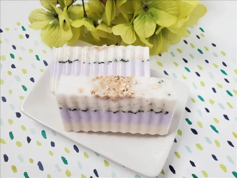 Lavender and Oatmeal Melt and Pour Soap