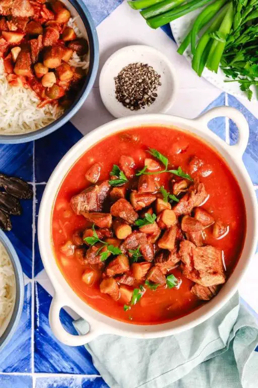 Lebanese Okra Stew with Tomatoes