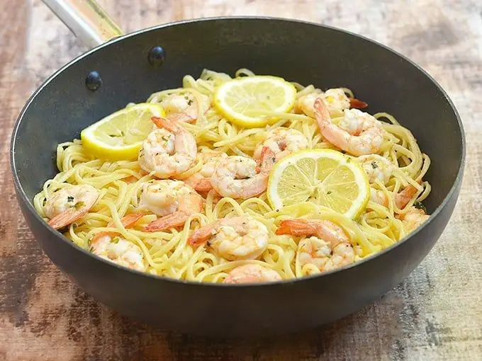 Lemon Butter Shrimp Pasta
