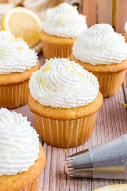 Lemon Creme Cupcakes with Whipped Frosting