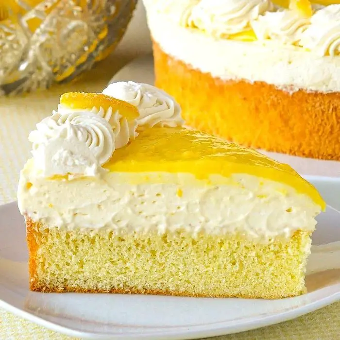 Lemon Creme Mousse Cake
