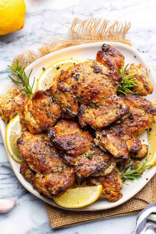 Lemon Garlic Greek Chicken Thighs