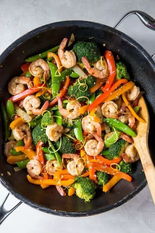 Lemon Garlic Shrimp Stir-Fry