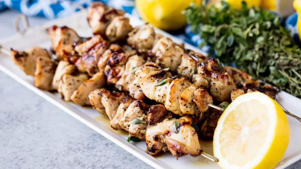 Lemon Herb Grilled Chicken Skewers