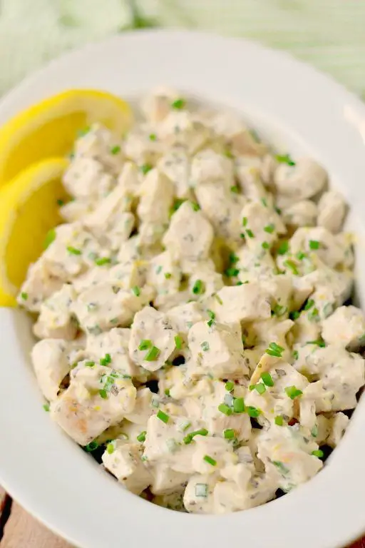 Lemon Herb Shredded Chicken Salad