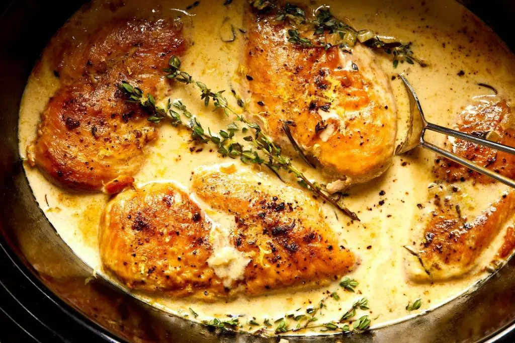 Lemon Herb Slow Cooker Chicken Breast