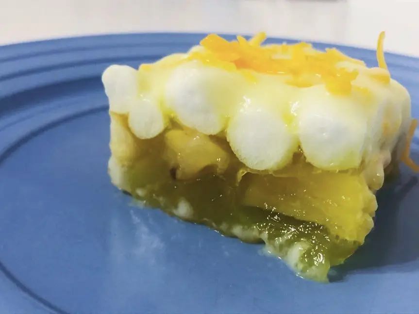 Lemon Jello with Marshmallow Topping