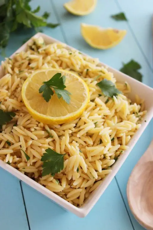 Lemon Orzo with Fresh Parsley